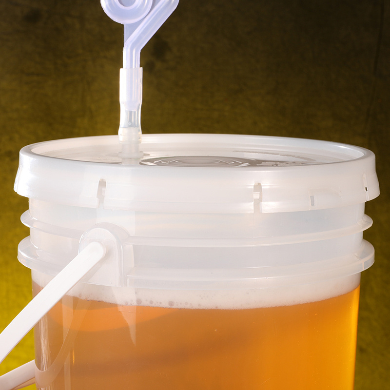 High Quality 5l 10l 20l Translucent Fermentation Bucket Brew Beer Container With Airlock Household Use