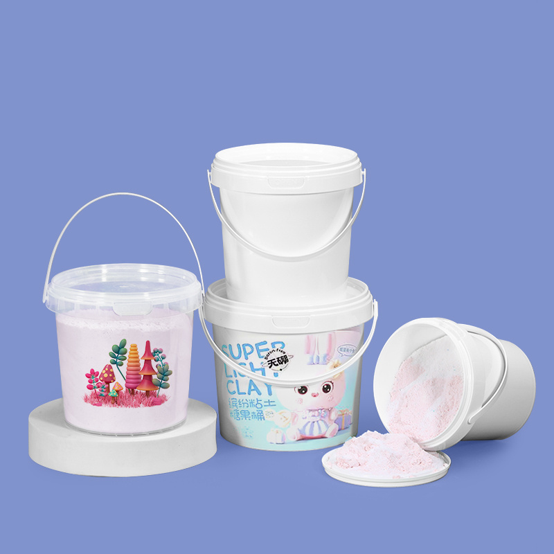 Factory Hot Sale Food Grade IML Customized PP Plastic Ice Cream Bucket With Lid Handle