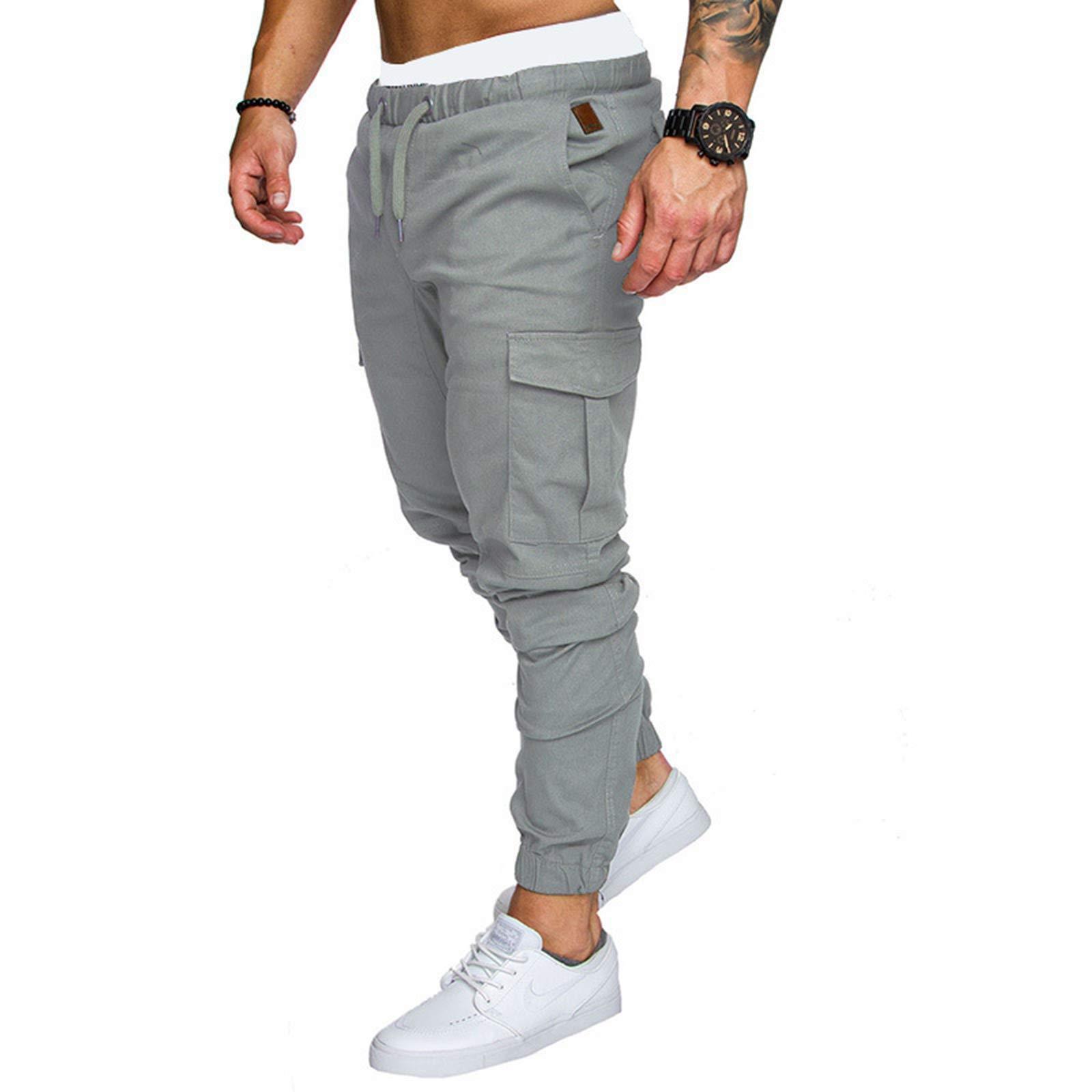 OEM Men's Cargo Pants Slim Fit Casual Jogger Pant Chino Trousers Sweatpants Drawstring closure Custom Fabric