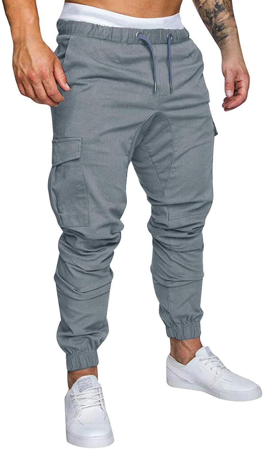 OEM Men's Cargo Pants Slim Fit Casual Jogger Pant Chino Trousers Sweatpants Drawstring closure Custom Fabric