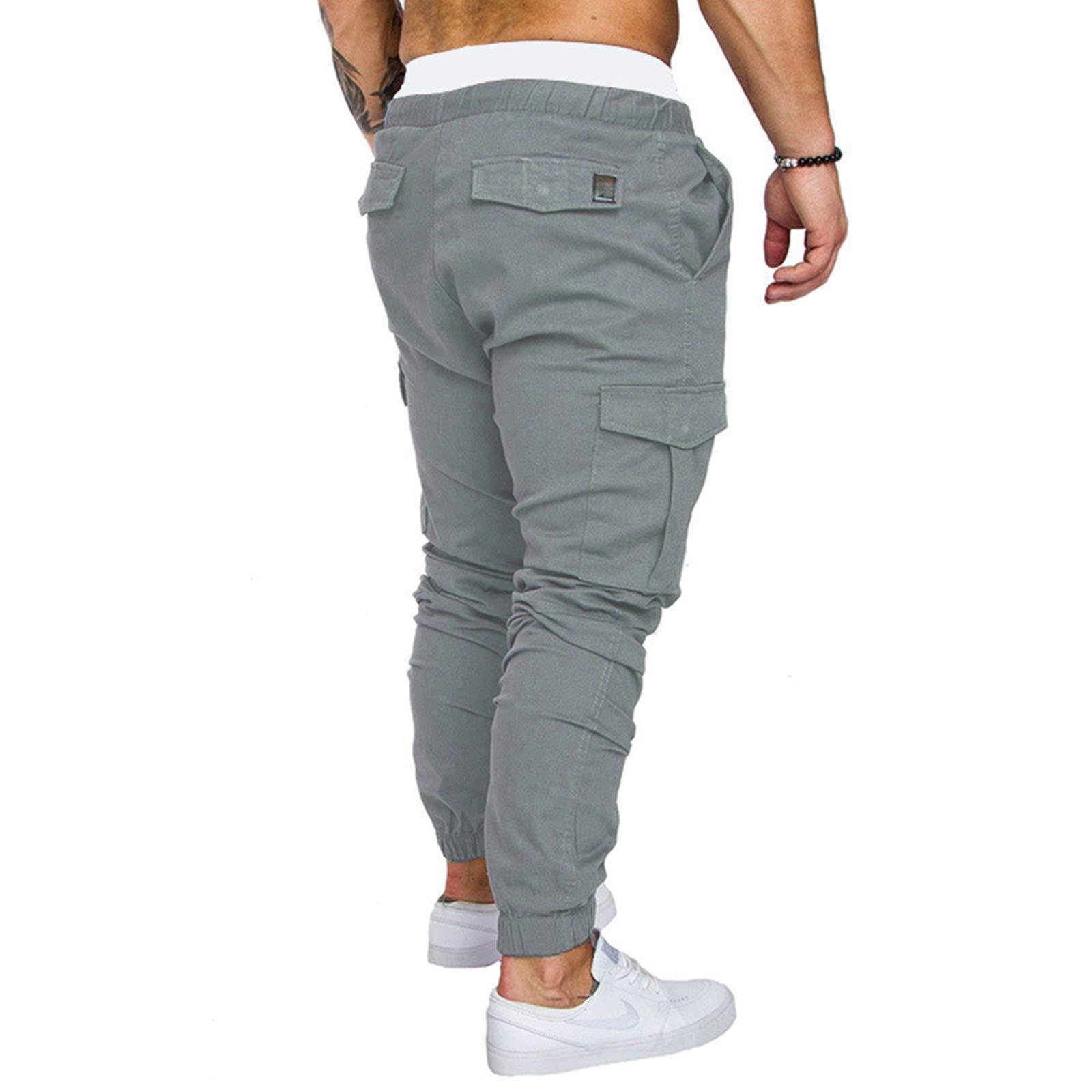 OEM Men's Cargo Pants Slim Fit Casual Jogger Pant Chino Trousers Sweatpants Drawstring closure Custom Fabric