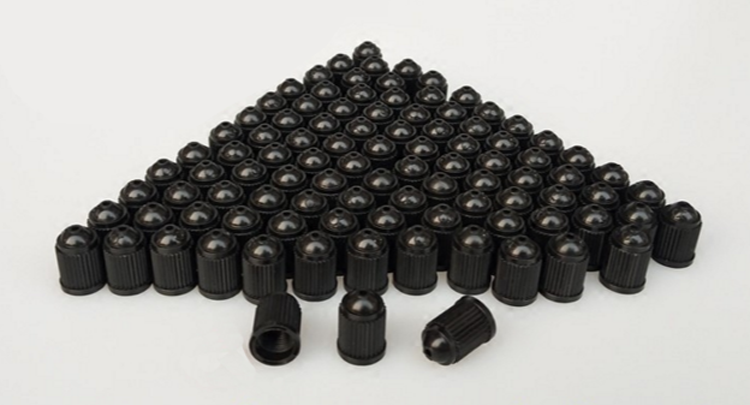 Black plastic valve cap Car Tire Valve Cap