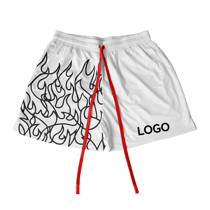 High Quality Custom Design Double men short Summer gym Mesh Sports Sublimation Custom Mesh Shorts Men's Basketball shorts