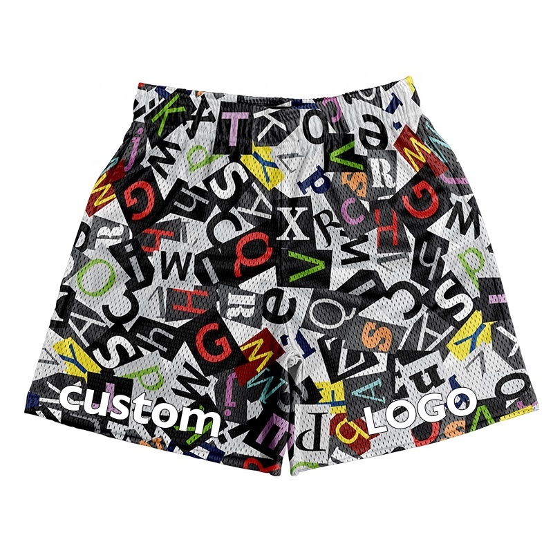 customized logo prints OEM high quality custom 5inch seem men wholesale custom fitness sweat quick seam mesh shorts for man