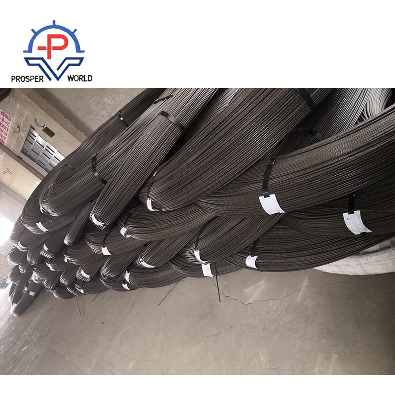 2020 cold heading carbon mild high tensile strength 77b 82b black prestressed pc iron steel wire