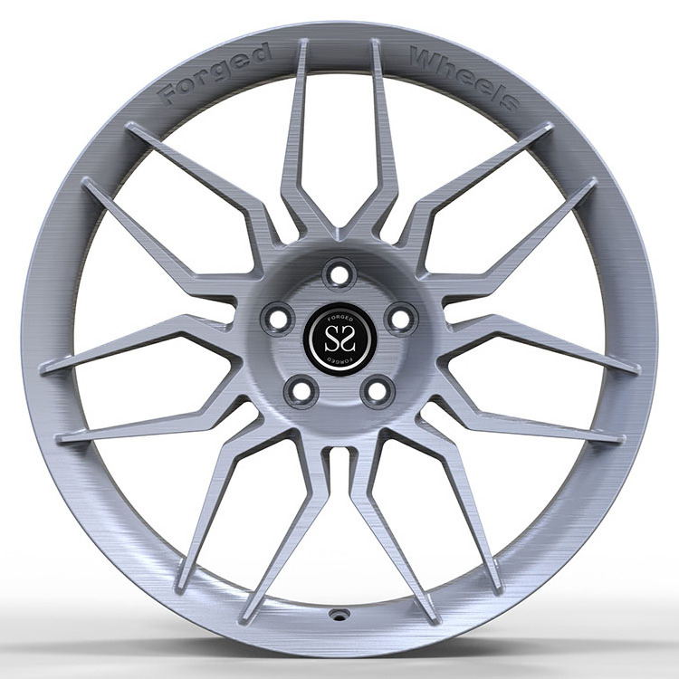 Custom Matt Silver 19x11 and 19x9 5x114.3 Forged Monoblock Rims For Nissan 350z