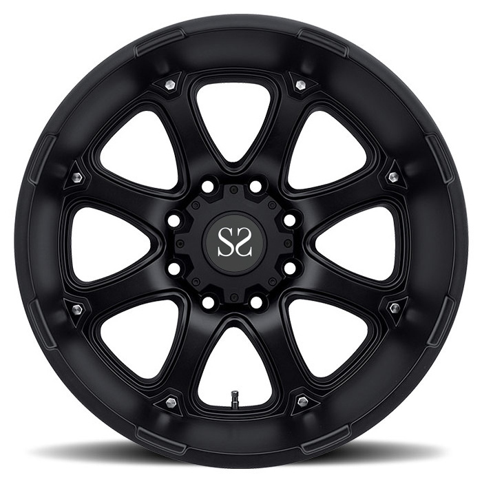 Aftermarket 4X4 matte black off road wheels -44 for truck