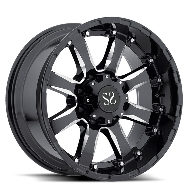 Aftermarket 4X4 matte black off road wheels -44 for truck