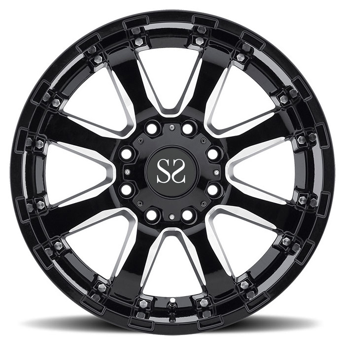 Aftermarket 4X4 matte black off road wheels -44 for truck