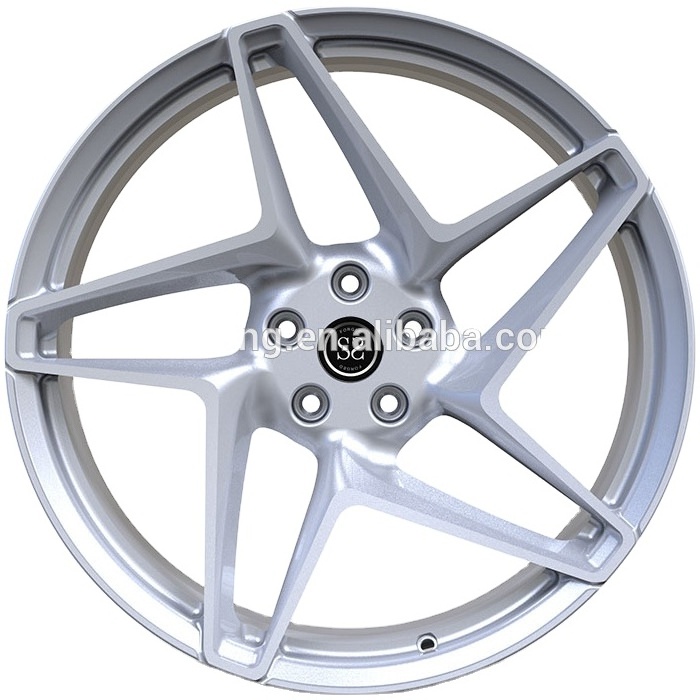 20x9.5 and 20x11 5x120 Custom Matt Silver Forged 1-PC Rims For BMW M4