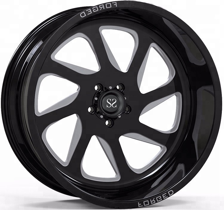 SAE J2530 Replica Forged Car Alloy 4x4 Wheels, Black Alloy Car Rims for Lamborghini