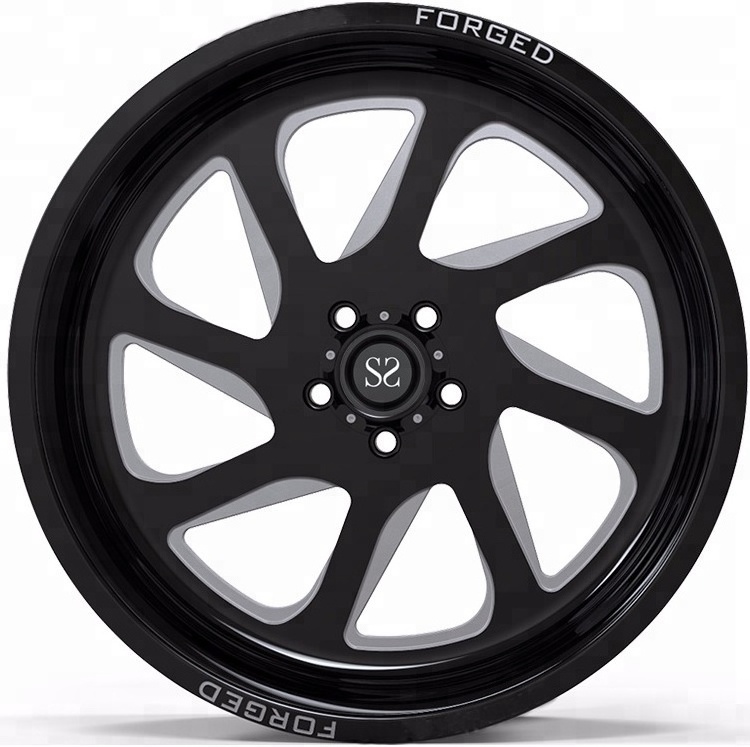 SAE J2530 Replica Forged Car Alloy 4x4 Wheels, Black Alloy Car Rims for Lamborghini