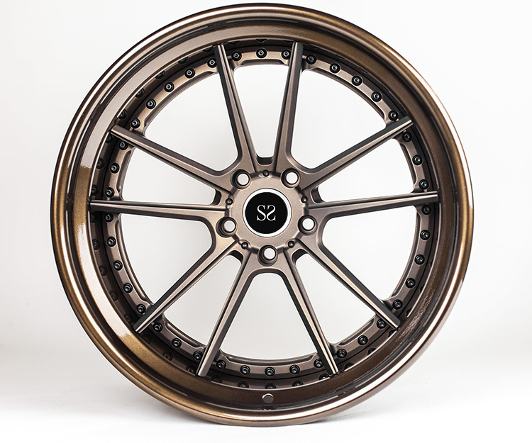 Custom 3 PC structure Forged Rims 19 20 21 and 22 inches with 5 x 120  112  114.3 130 For Sport Cars