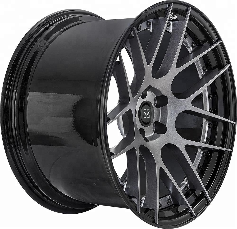 Japan Standard VIA JWL  Alloy Forged Car Rims Aluminum A6061 Hyper Black Wheels