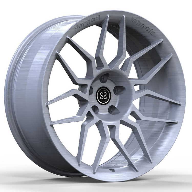 Custom Matt Silver 19x11 and 19x9 5x114.3 Forged Monoblock Rims For Nissan 350z