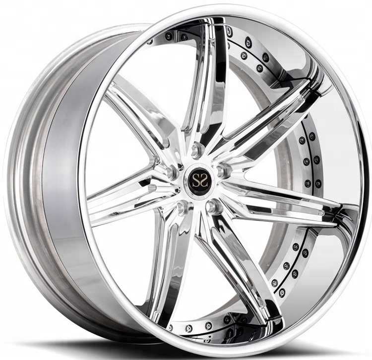 Popular Brushed Silver Polished 19 20 22 Inch 2 Piece Rims Deep Lip Concave Dish 5x120 Forged Wheels For M3 M5 X5 X6 Rs5 Rs6