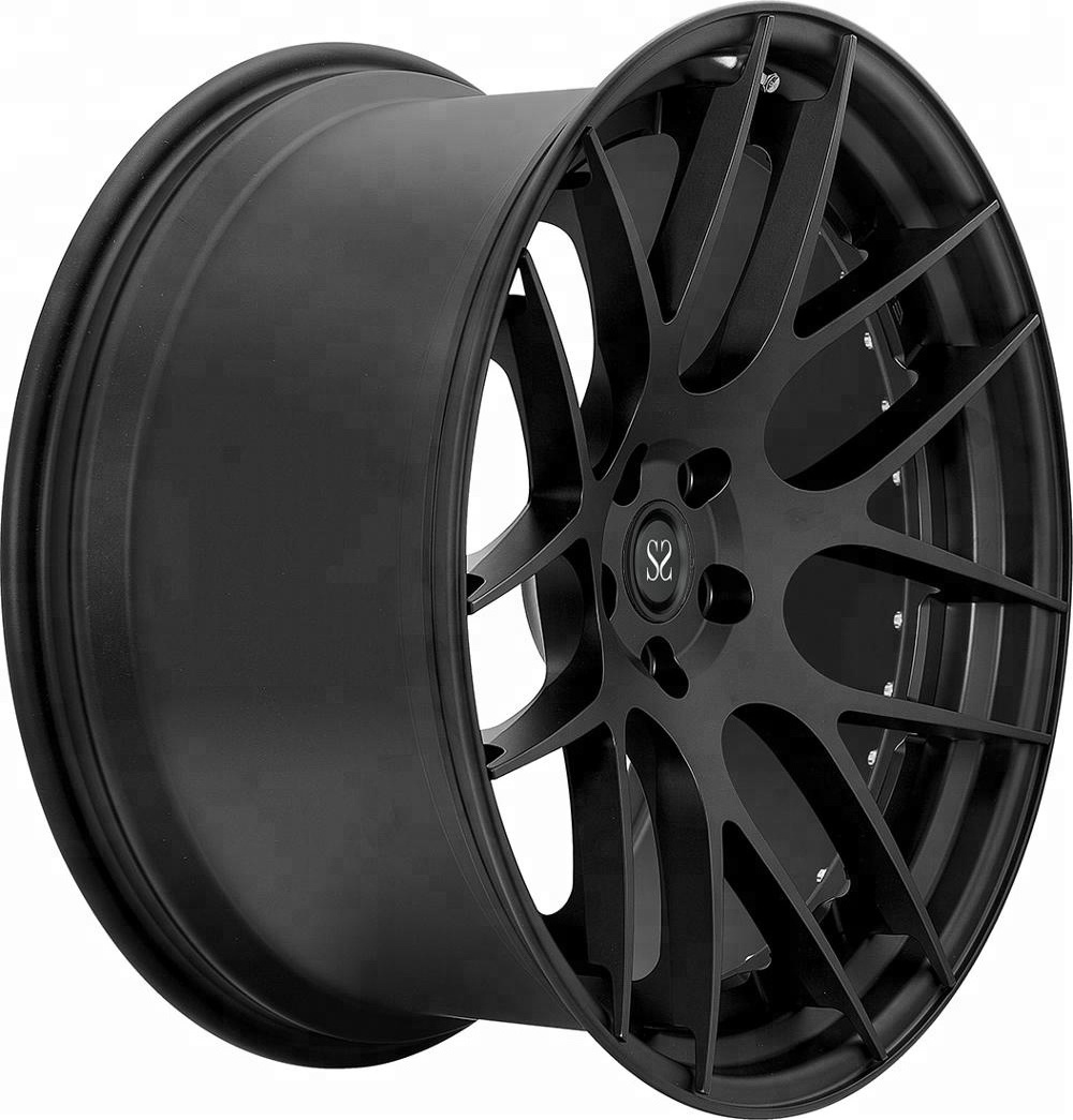 Japan Standard VIA JWL  Alloy Forged Car Rims Aluminum A6061 Hyper Black Wheels