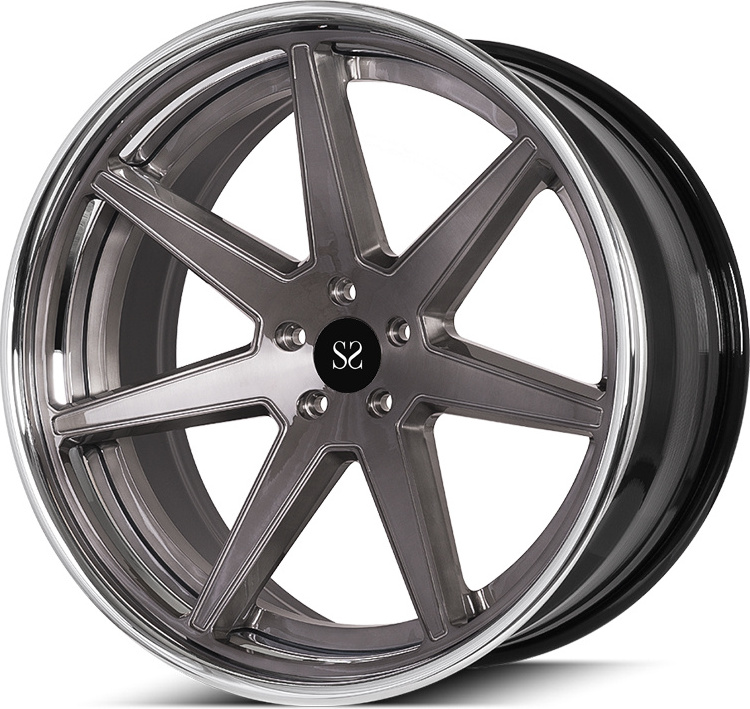 Gloss Black + Machined Disc 3 PC 22inch Forged Alloy Wheels For  S63 Car Rims