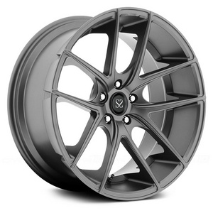 20x10.5J  Double 5-Spoke Gloss Black Concave 1-PC Forged 20 Inch Staggerd Wheel 5x120 For 740 Li