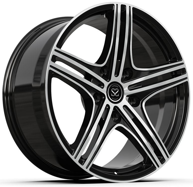 Custom Forged Rims 5-Spoke Gloss Black Machined Face 20x9.5 For TOYOTA LAND CRUISER 200 SERIES