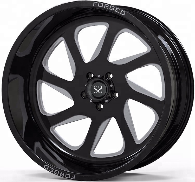 SAE J2530 Replica Forged Car Alloy 4x4 Wheels, Black Alloy Car Rims for Lamborghini