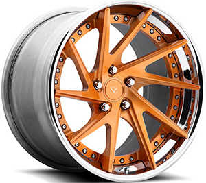 17 18 19 Inch Orange Machine Face For Aventado Huracan Rims 3-PC Forged Aluminum Alloy Luxury Wheels