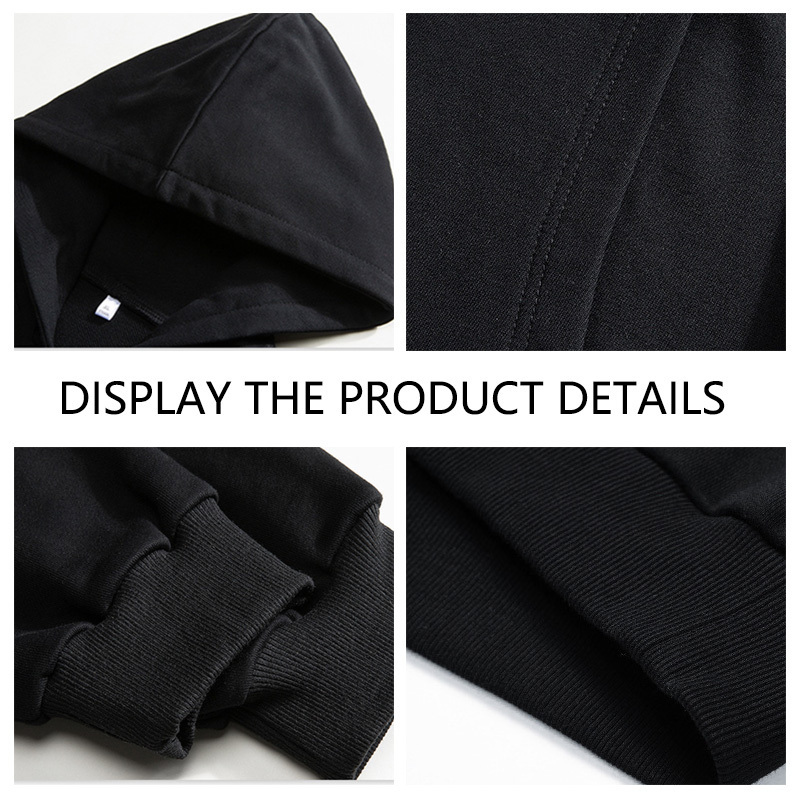 Customized New Brand Custom Hoodies Cotton Oversized Blank Hoodie Heavyweight Hoodie No Drawstring