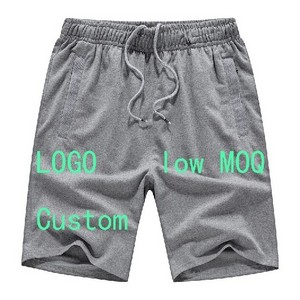 Wholesale mens comfortable blank cotton shorts plain sweat short for boys Men's shorts men's elastic waist shorts