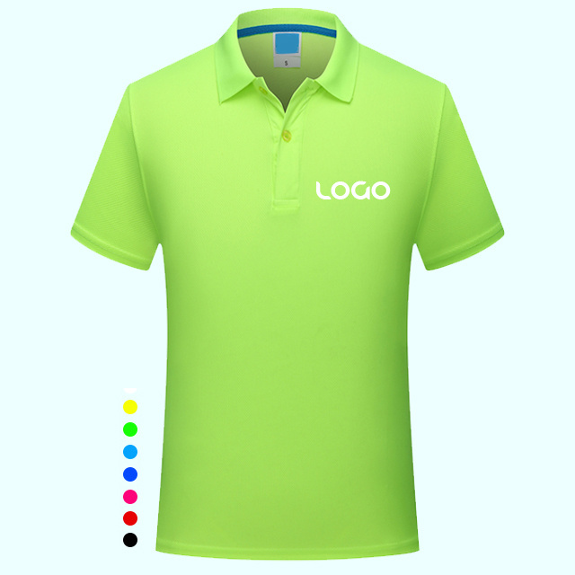 Wholesale polyester dry fit quick-drying unisex short sleeve plain polo shirt custom logo embroidered polo t shirts