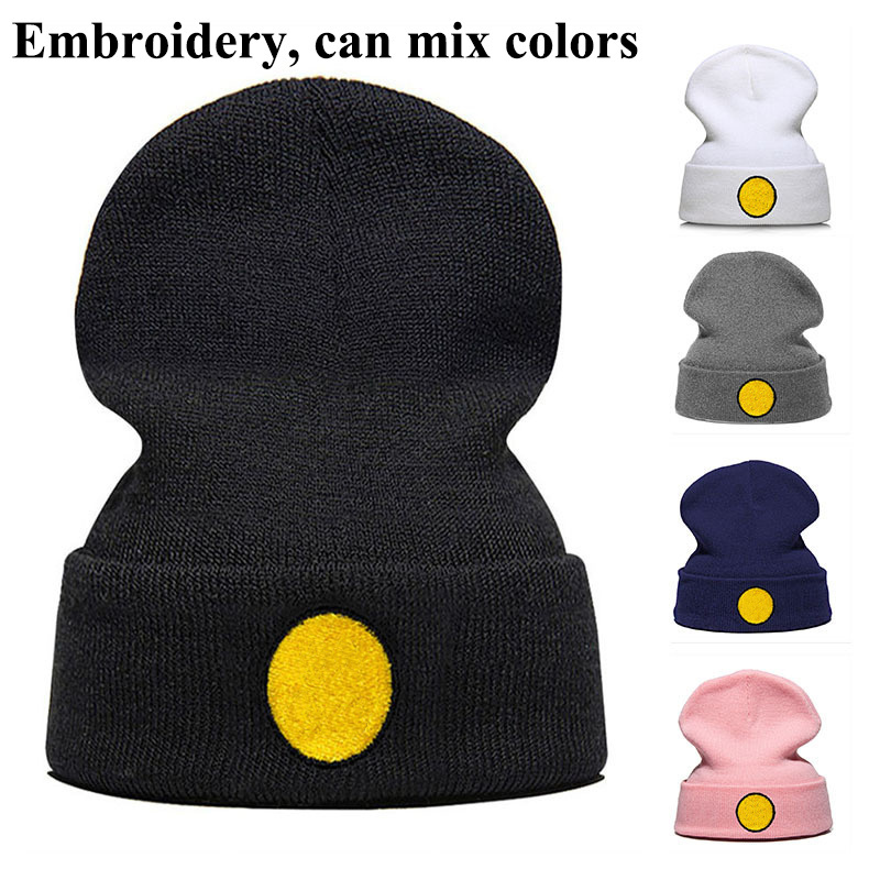 Wholesale Custom Knitted Hats Embroidered Logo Warm Beanie Men's Winter Hat Unisex Adults 100% Acrylic COMMON Ruichuang MX01