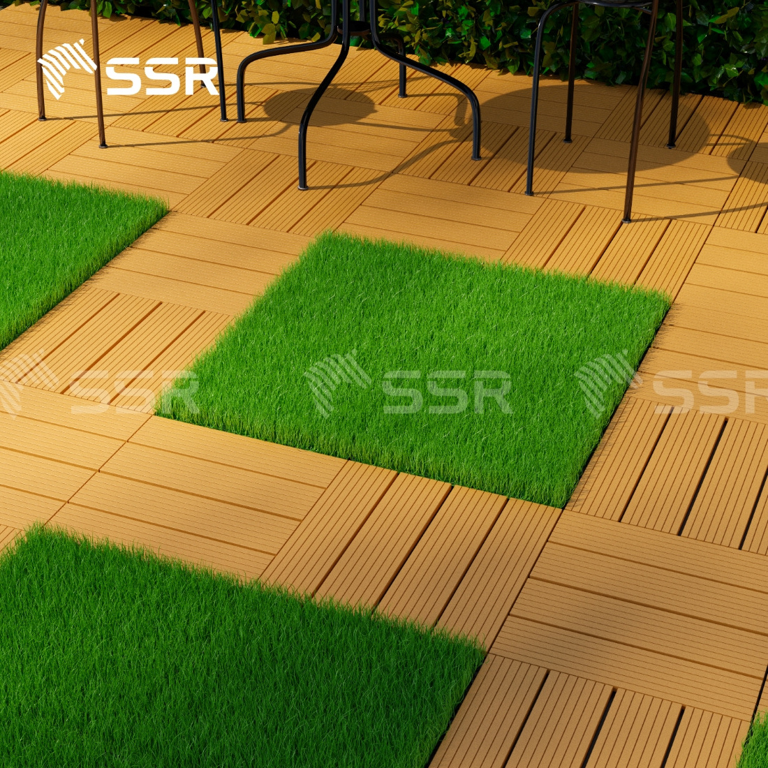 SSR VINA - Artificial Grass Tiles -  grass deck tiles for balcony tiles outdoor balcony garden space flooring