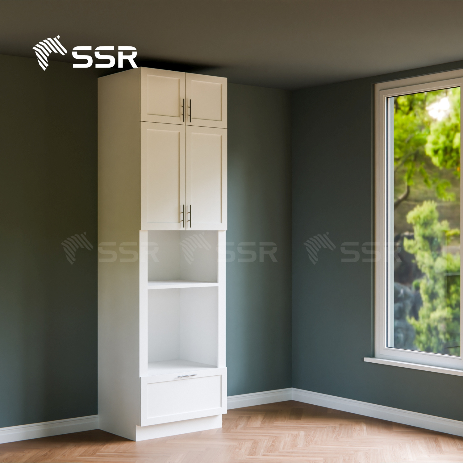 SSR VINA - Base Cabinet - Factory Price Solid Wooden Kitchens Shaker Kitchen Cabinets Solid Acacia Cabinet Doors Made in Vietnam