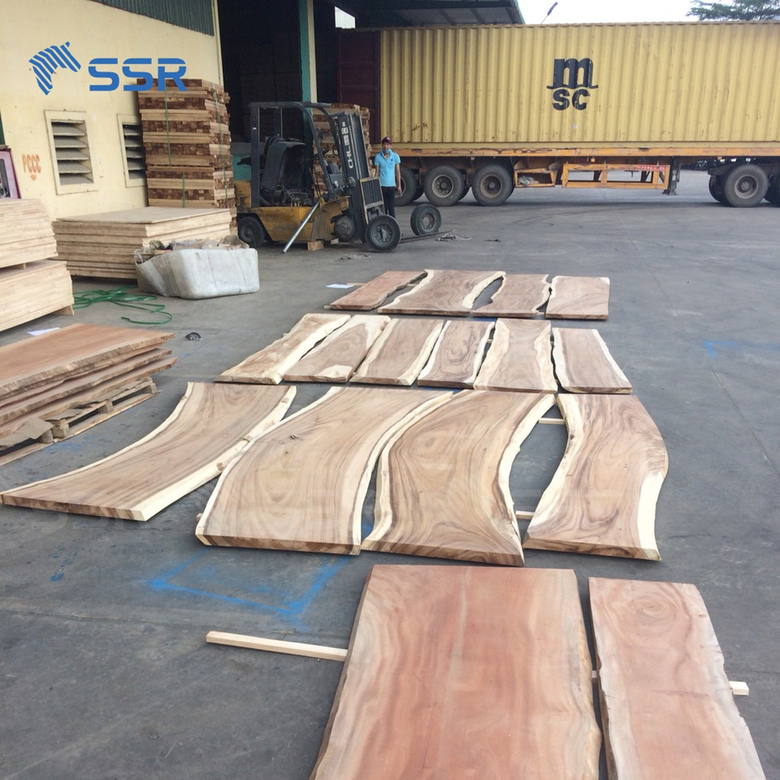 SSR VINA - Raintree Wood Edge Glue Live Edge Countertop - Wood Slab Solid Live edge from Vietnam antique worktop/table top