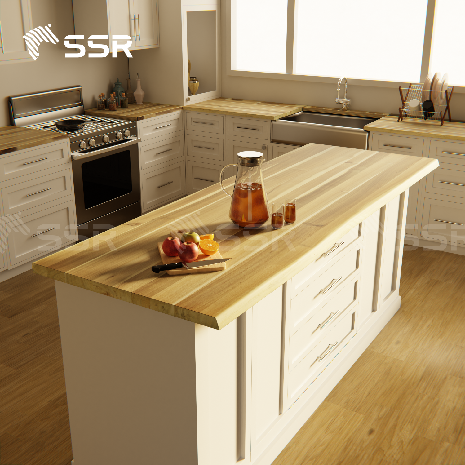 SSR VINA - Acacia Wood Edge Glued Live Edge Countertop - dining table worktop kitchen laminate worktop kitchen & tabletop