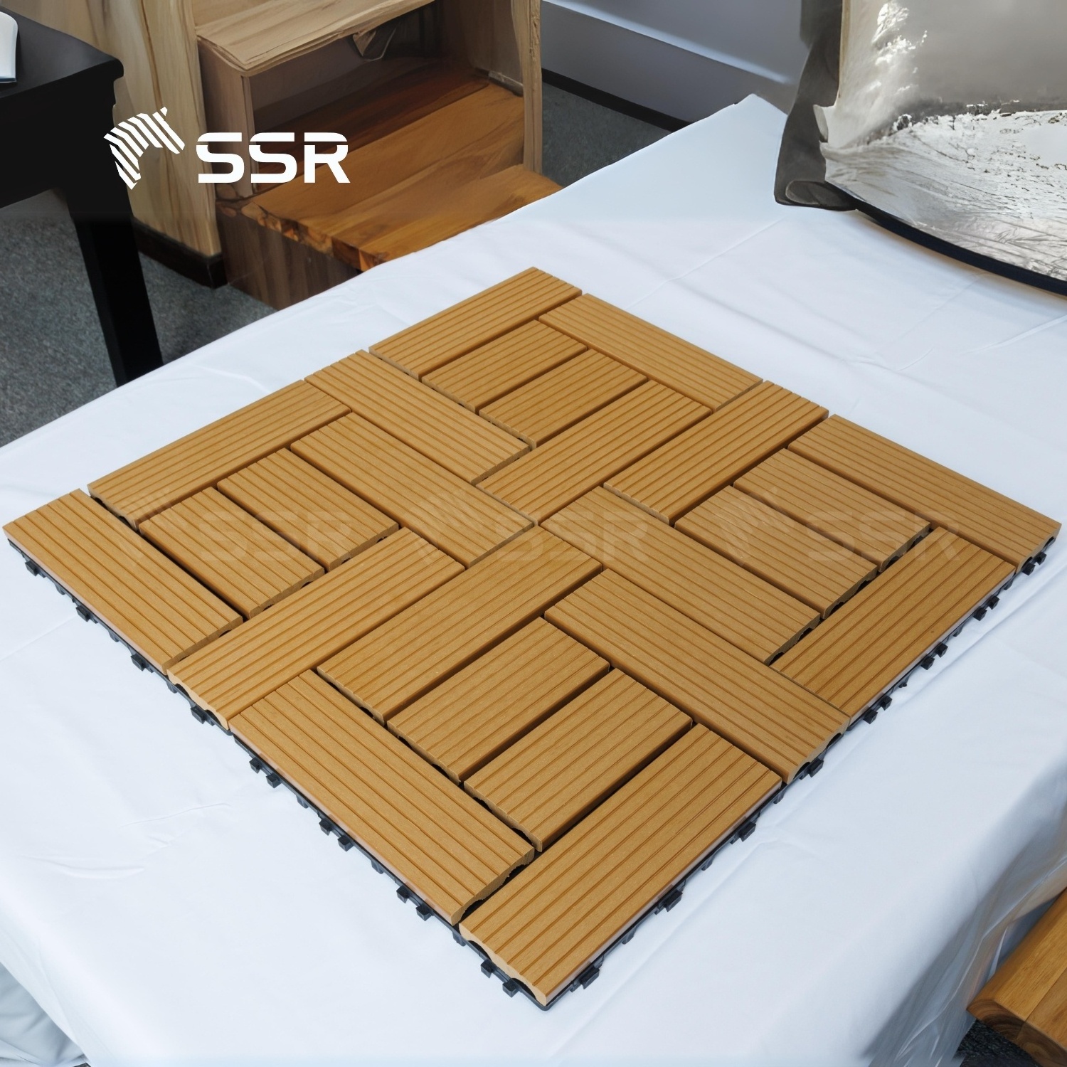 SSR VINA - composite deck tiles - wpc decking tiles composite decking tiles  plastic flooring for outdoor furniture