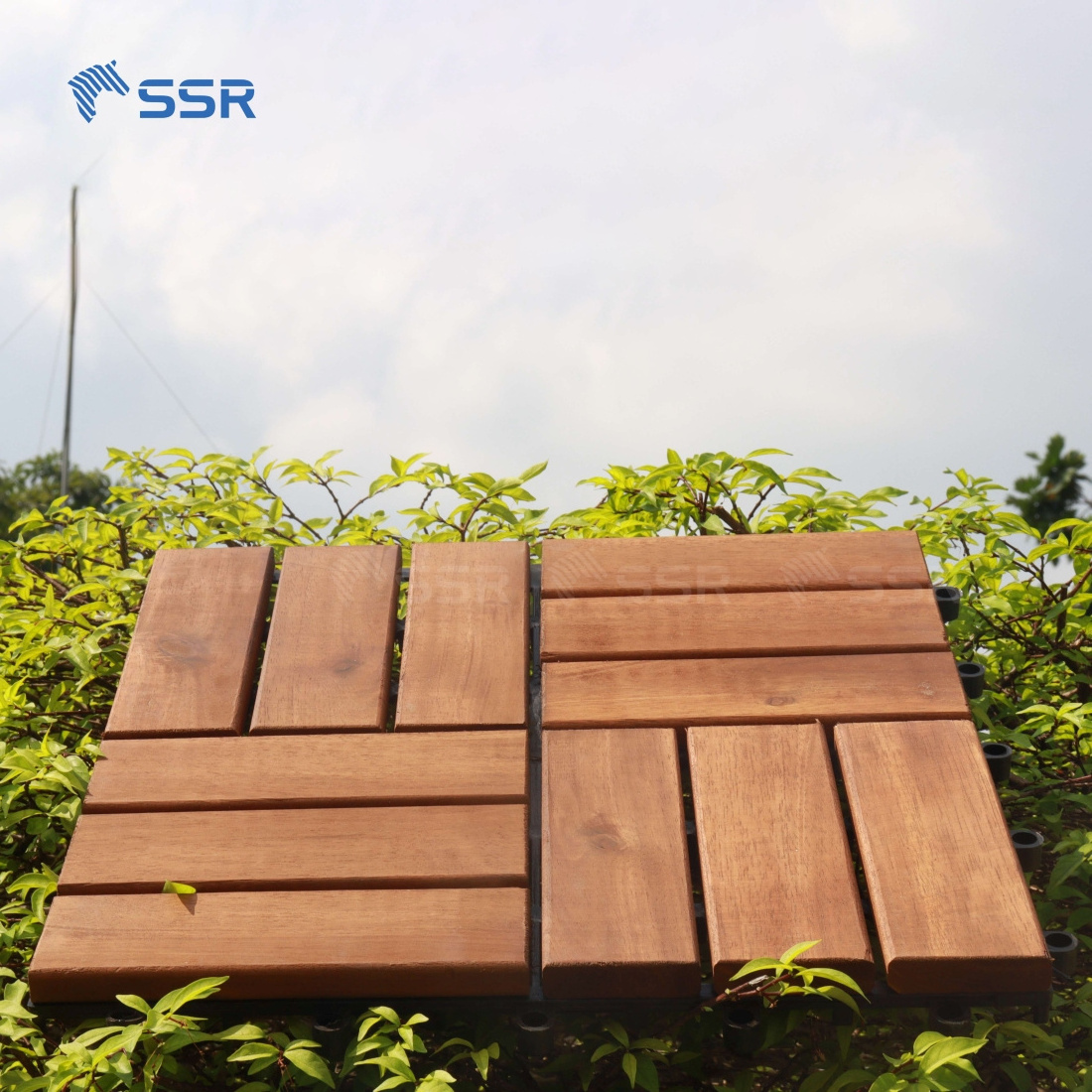 SSR VINA - acacia wood decking tiles - interlocking deck tiles outdoor tiles made in Vietnam