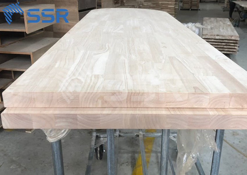 SSR VINA -  Rubberwood (Hevea) Butcher Block Countertop - Hevea rubberwood panel for butcher block countertops/tabletop/worktop