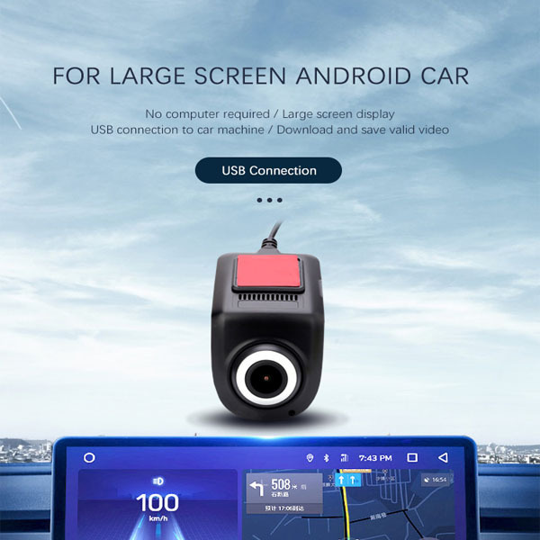 front and rear 2 channel HD 1080P usb mini car dvr video camera with g sensor screenless small hidden android usb dash cam