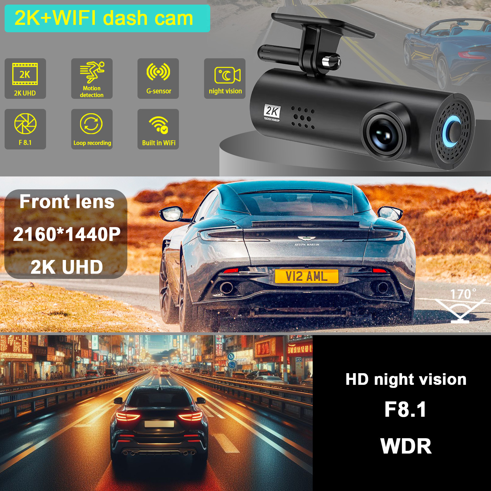 New amazon best dashcam sony 2k dashcam hidden wireless dash cam sale wifi dash cams 12v car dvr  dash cam wifi