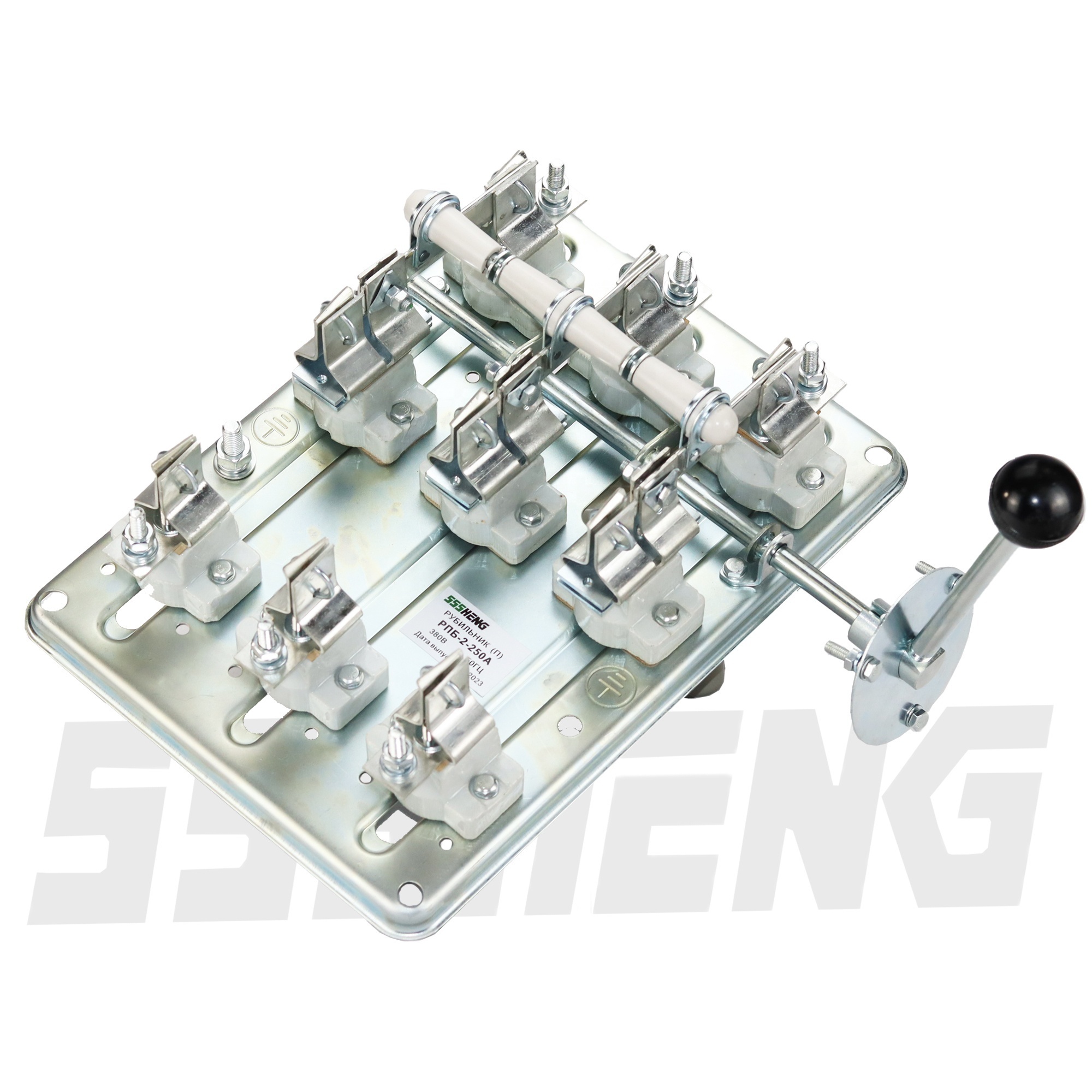 SSSHENG Electric RPB Series Disconnector RPB-6-630A Right Side Offset Handle IP00 Isolating Knife Switches