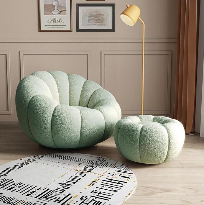 Modern Pumpkin Design Living Room Sofa Cozy Small Popular Couch Simple and Comfortable Arm Chair for Wholesale