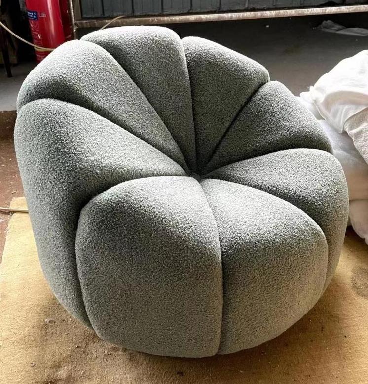 Modern Pumpkin Design Living Room Sofa Cozy Small Popular Couch Simple and Comfortable Arm Chair for Wholesale