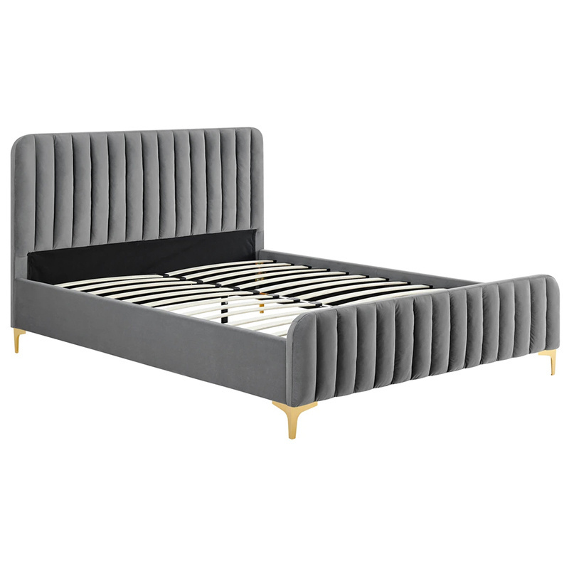 Factory Low Price Modern Design Popular Bedroom Sets Queen Size Fabric Bed frame box spring bed 120x200 for wholesale