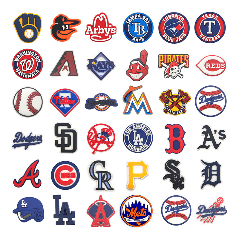 2024 NEW Arrival DIY Football team Logo Sports Team PVC Charms UCS Students PVC Shoe charms for Clog Charms