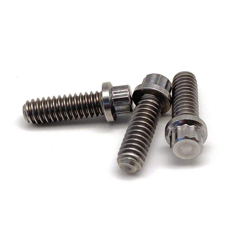 1/4 UNC UNF 3/8 Special Alloy Steel Material Customized Full Thread 12 Point Flange Bolt Screw