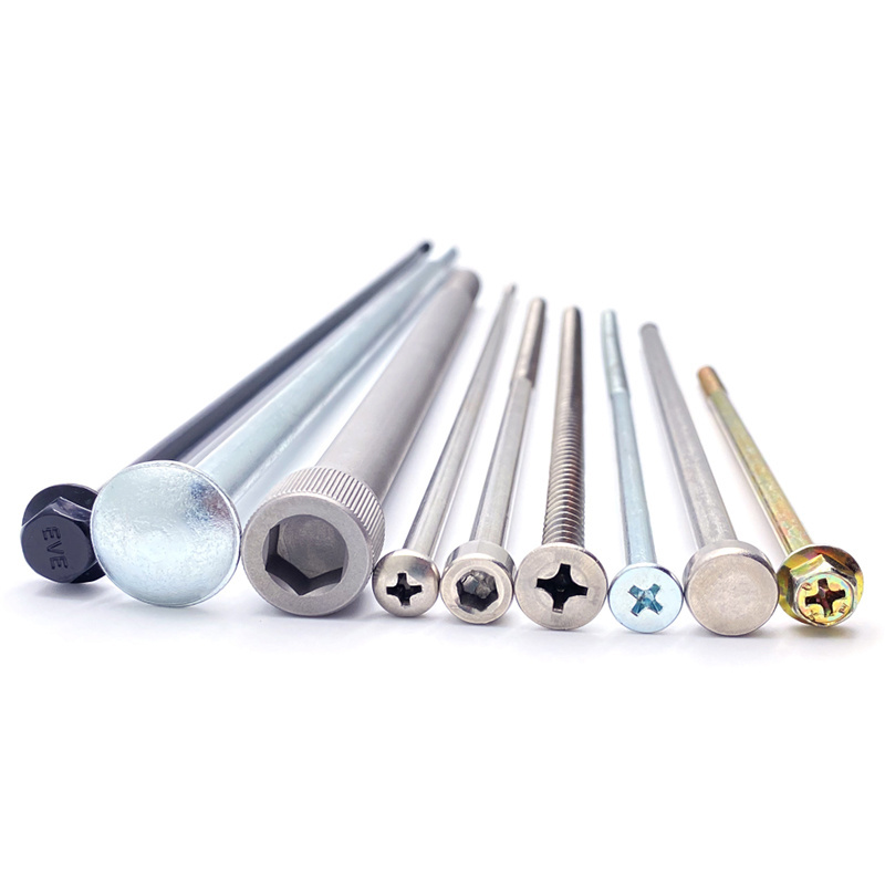 Stainless carbon steel pan truss flat hex socket head phillips allen torx custom extra long machine screws