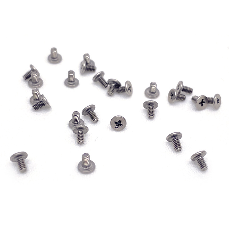 Stainless steel m1.4 phillips ultra low head cross recessed mini small iphone screw for laptop