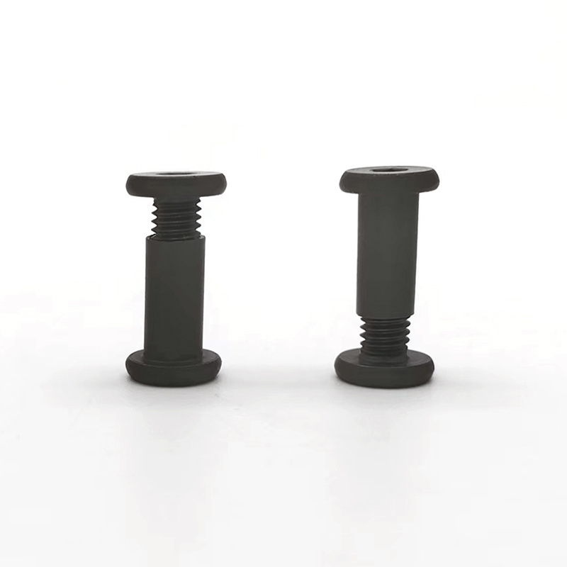 1/16-1/2 Full-size Black Machine Screw Truss Head Binding Post Slotted Male Female Screw Chicago Screw