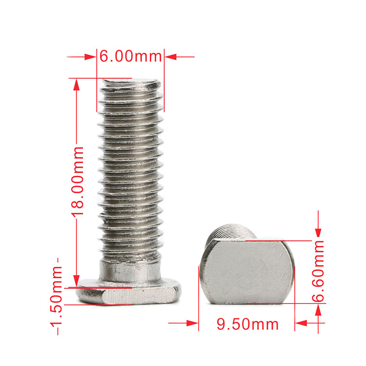 Customized Non-standard Tolerance Smooth And Bright Surface T-shape Special Screw Bolt Thru Bolt Fastener