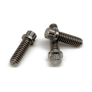 1/4 UNC UNF 3/8 Special Alloy Steel Material Customized Full Thread 12 Point Flange Bolt Screw